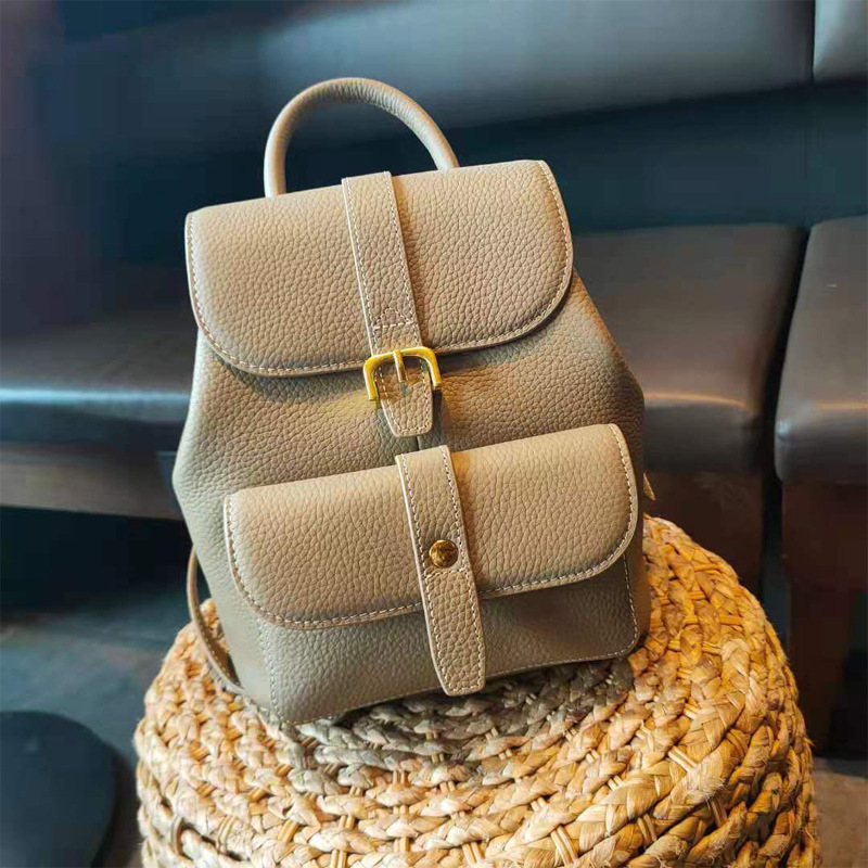 Interior Design Style - Genuine Cowhide Leather Women's Backpack Luxury