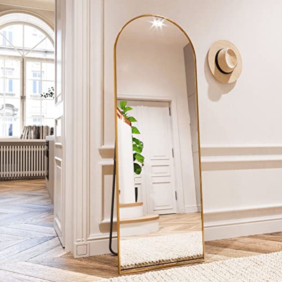 Arch Mirror Leaning - Full-length arched mirror for living room,