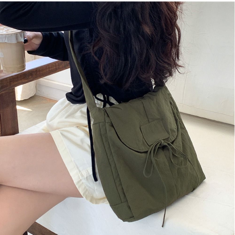 Korean Style Flap Nylon Bow Cr - Interior Design Style ulasan dan harga