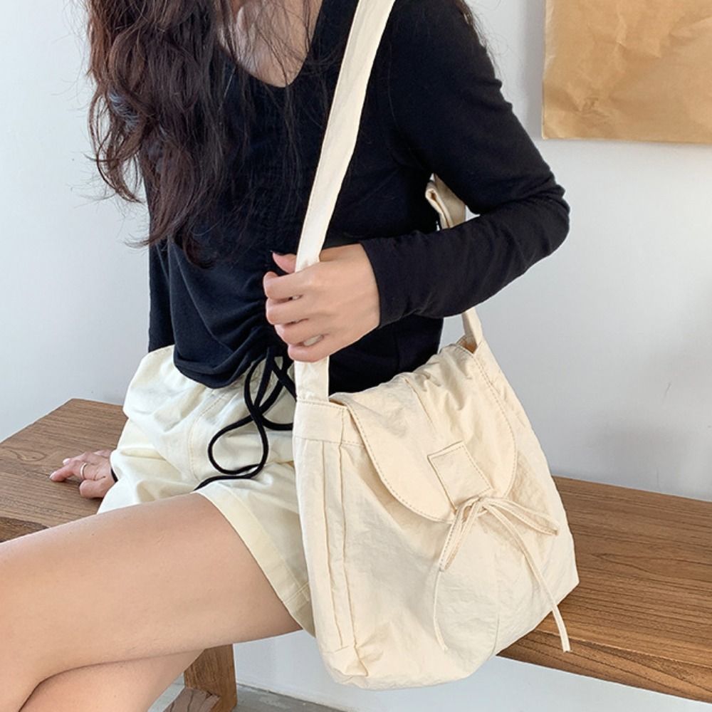 Korean Style Flap Nylon Bow Cr - Interior Design Style ulasan dan harga