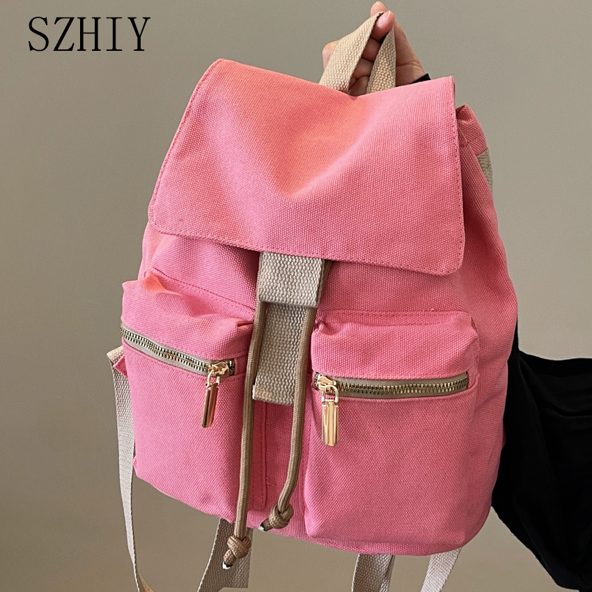 Canvas Backpack Women Travel B - Interior Design Women ulasan dan harga