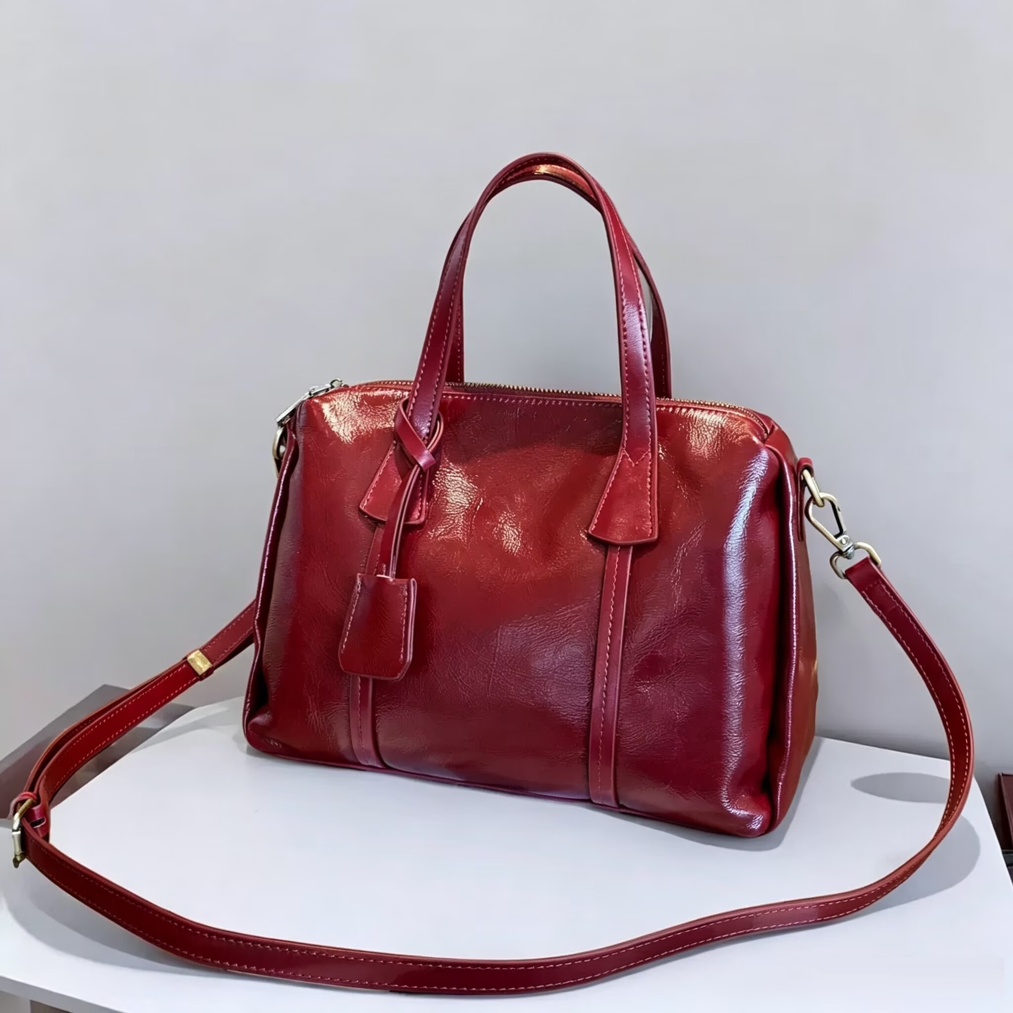 Vintage Real Leather Handbag F - Interior Design Style ulasan dan harga