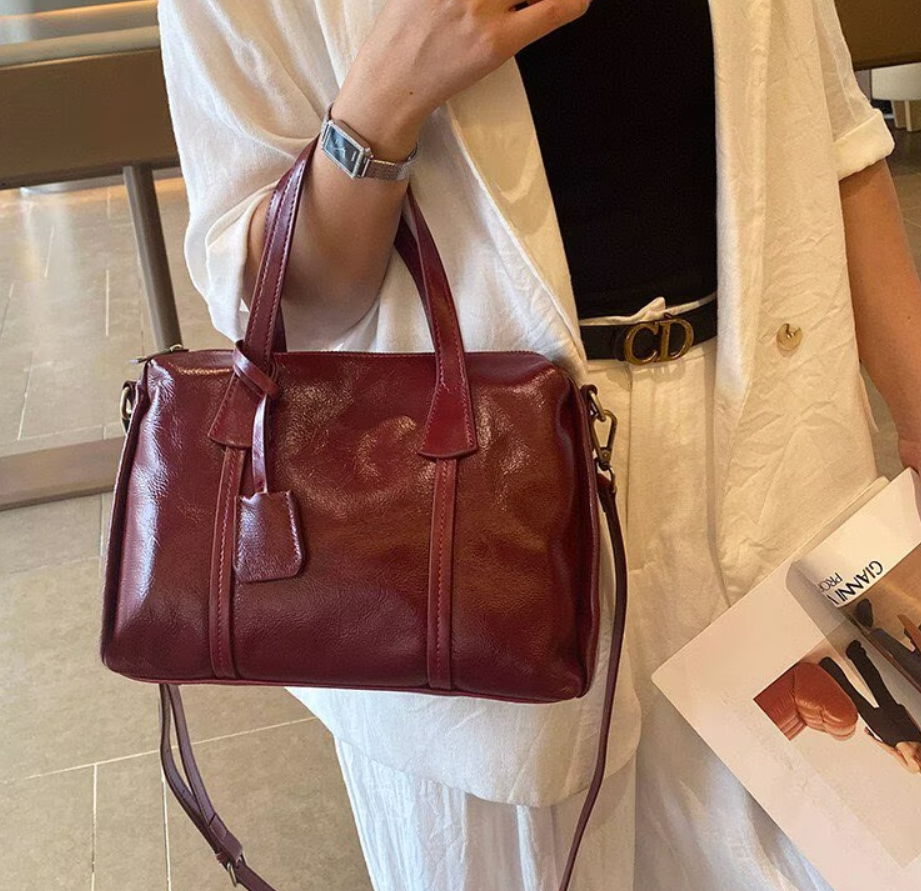 Vintage Real Leather Handbag F - Interior Design Style ulasan dan harga