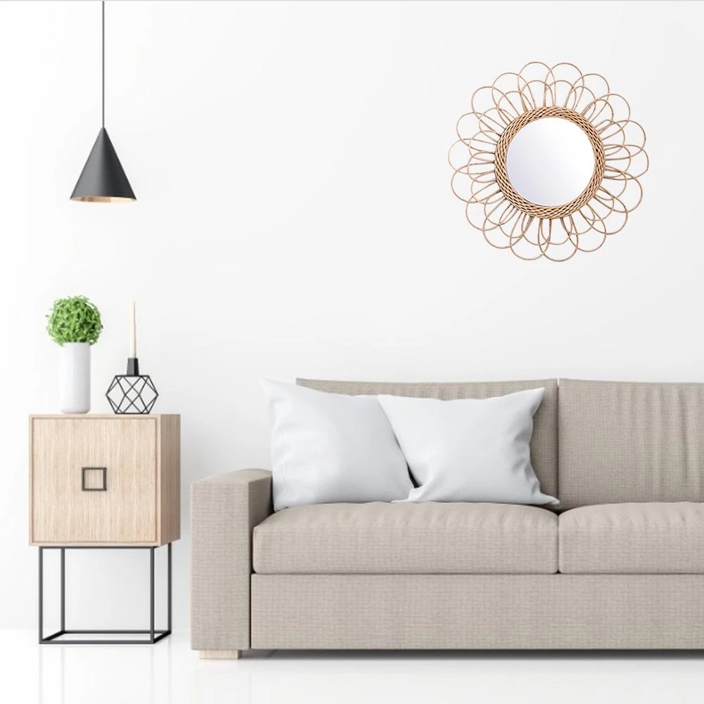 Rattan Mirror Innovative Home  - Rattan Mirror Round ulasan dan harga