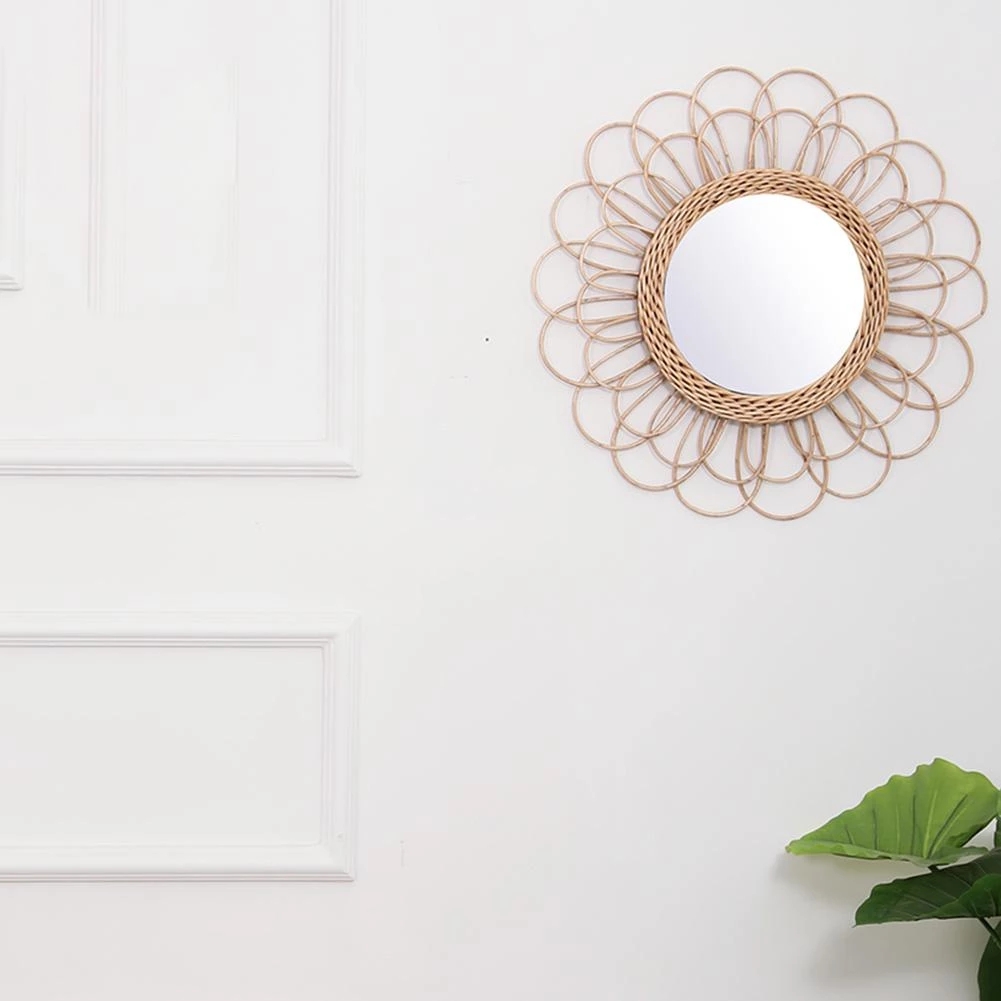 Rattan Mirror Innovative Home  - Rattan Mirror Round ulasan dan harga