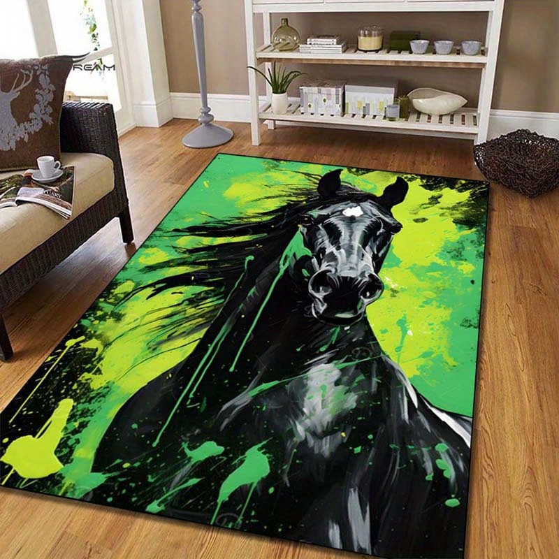 Abstract Horse Rug in Green an - Interior Design Elements ulasan dan harga