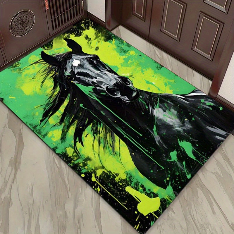 Abstract Horse Rug in Green an - Interior Design Elements ulasan dan harga