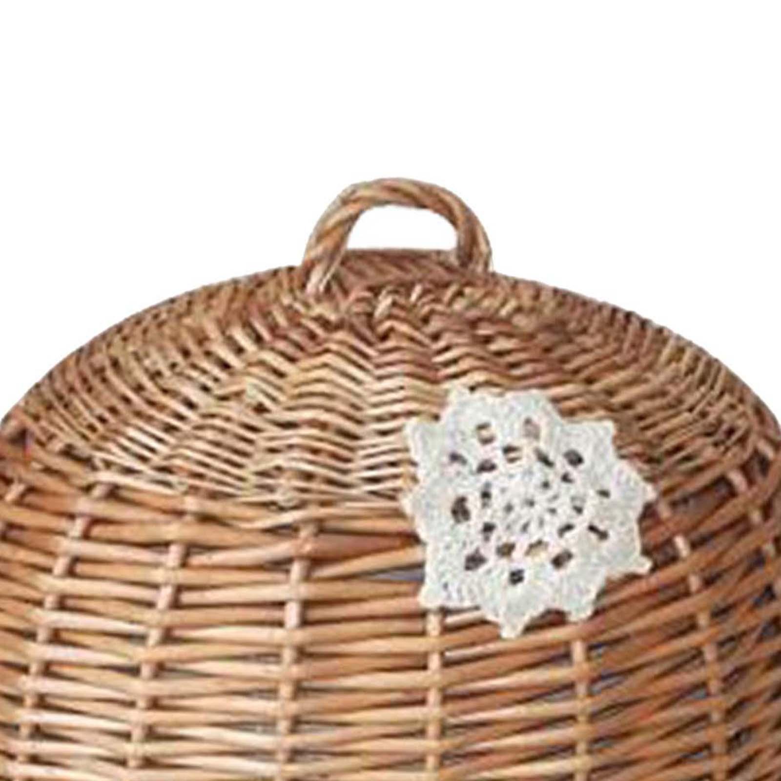 Food Dome Lid and Serving Tray - Rattan Tray Handle ulasan dan harga