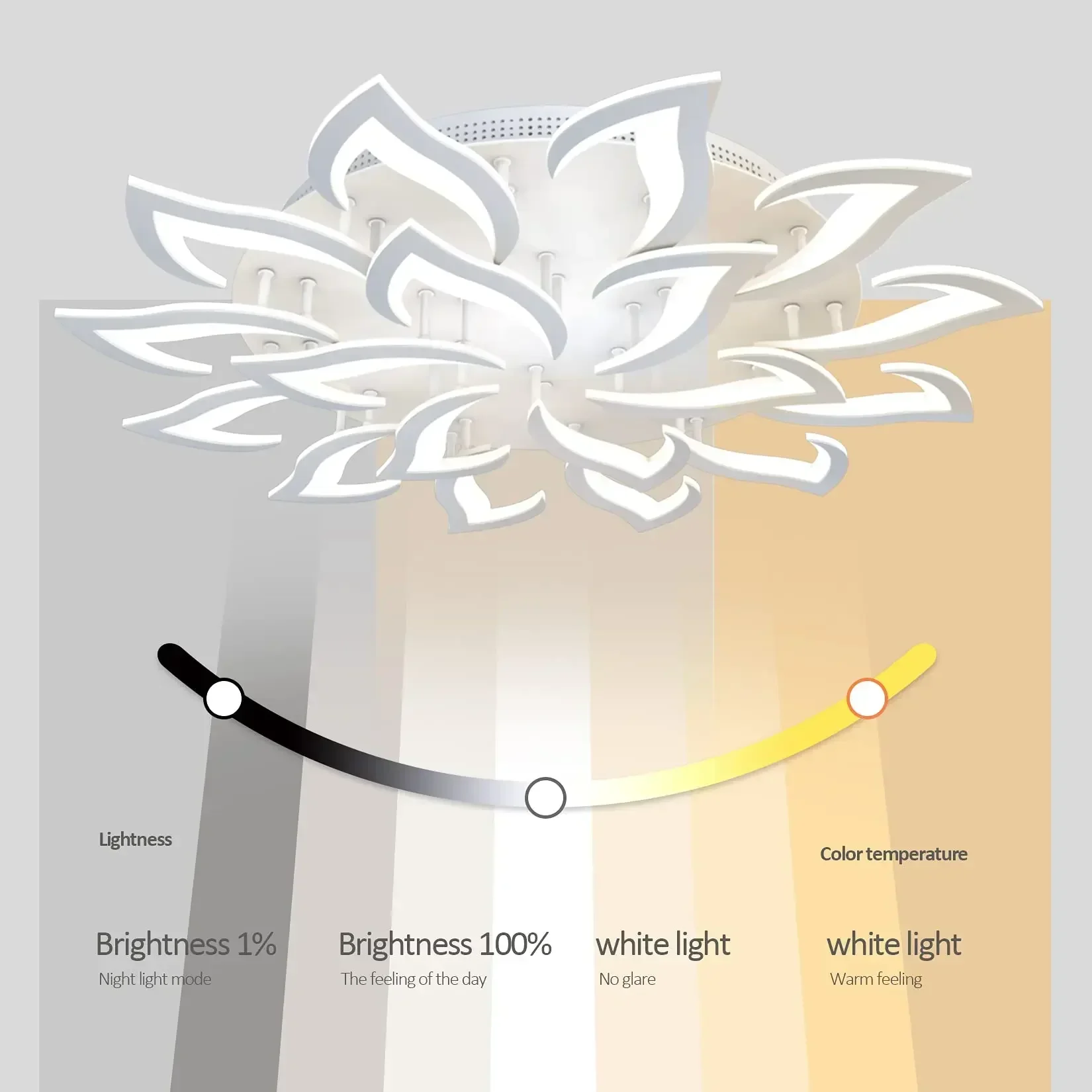 Designer LED Petal Chandelier  - Interior Design Remote ulasan dan harga