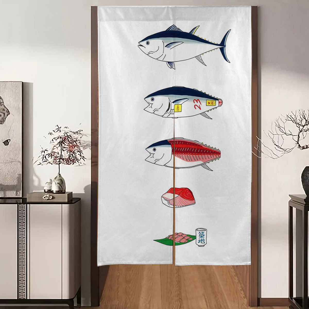 1pc Japanese Door Curtain, Jap - Interior Design Elements ulasan dan harga