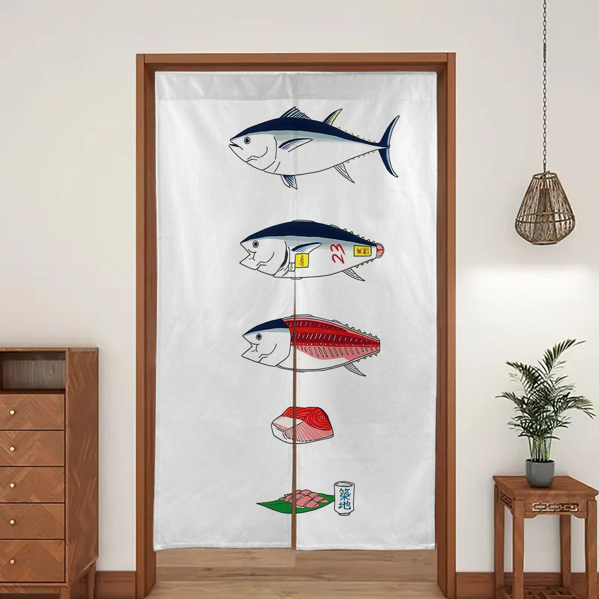 1pc Japanese Door Curtain, Jap - Interior Design Elements ulasan dan harga
