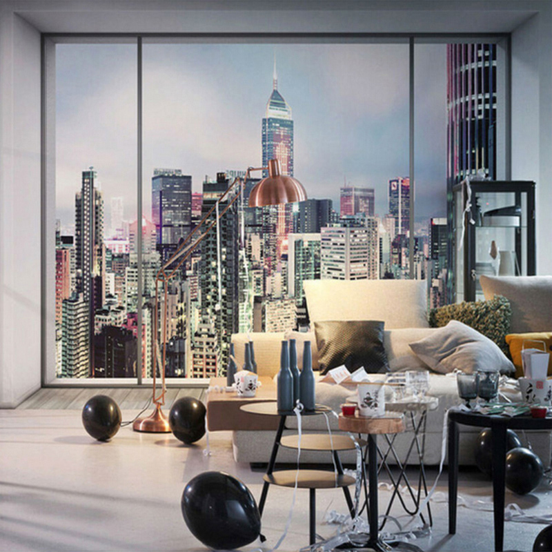 New York Sunrise 3D Window Cit - Interior Design New York ulasan dan harga