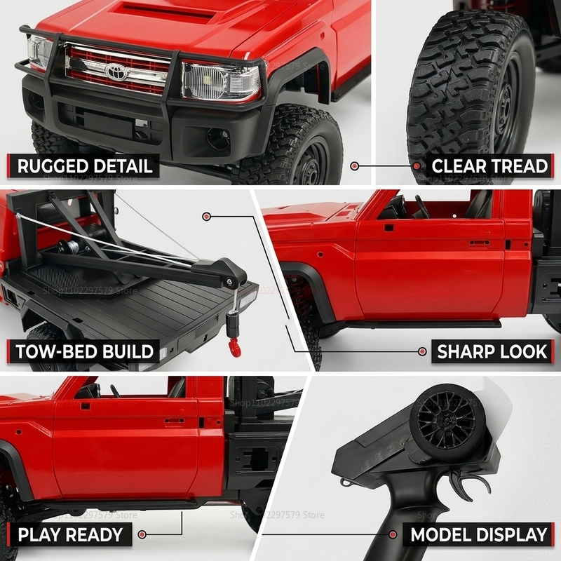 New MN82T RC Crawler 2.4G 4WD  - Interior Design Remote ulasan dan harga