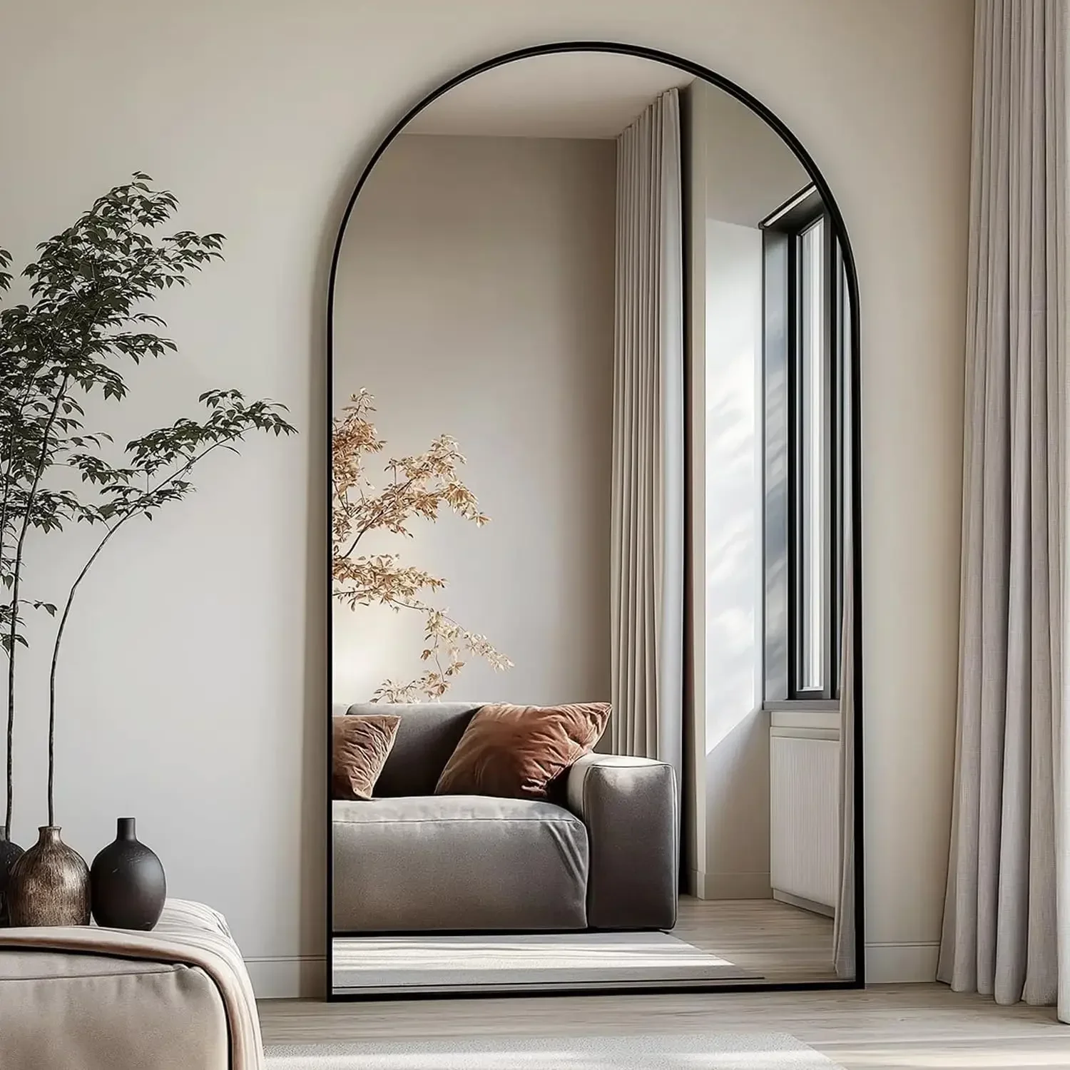Arched Full Length Floor Mirro - Arch Mirror Leaning ulasan dan harga