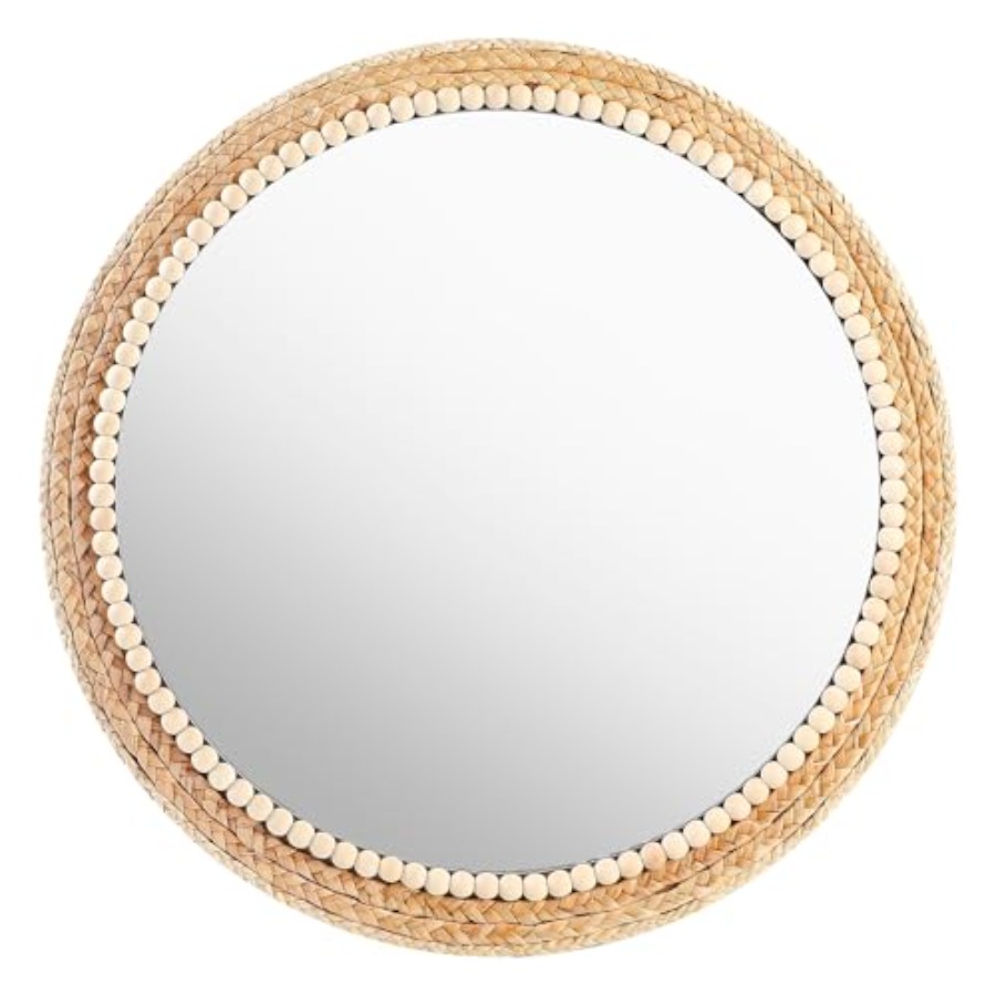 Boho Round Hanging Wall Mirror - Rattan Mirror Round ulasan dan harga