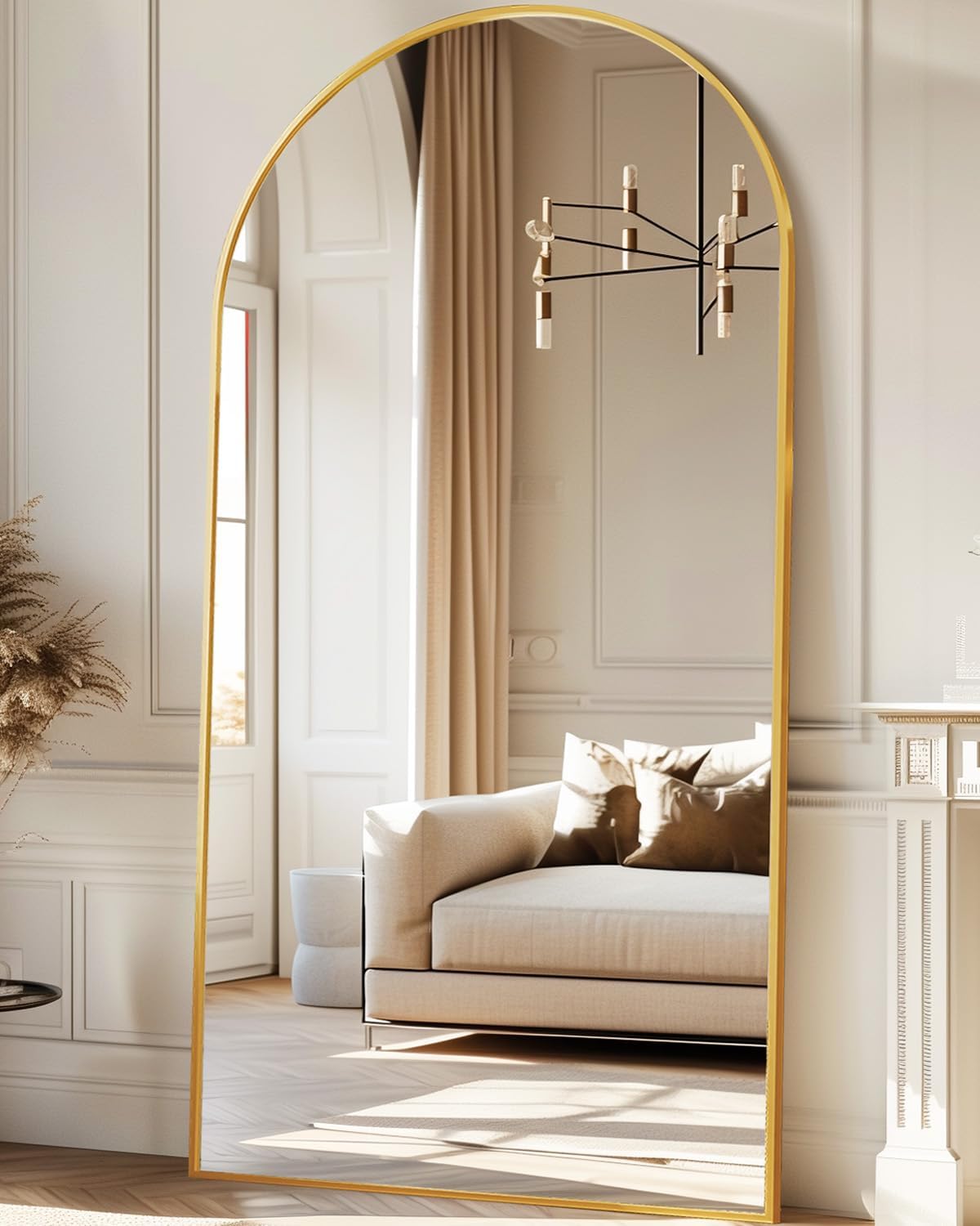 Oversized Full Length Mirror w - Arch Mirror Leaning ulasan dan harga