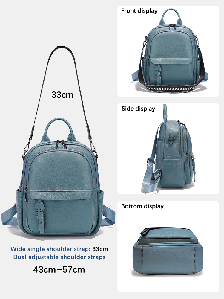 Zency Genuine Leather Backpack - Interior Design Women ulasan dan harga