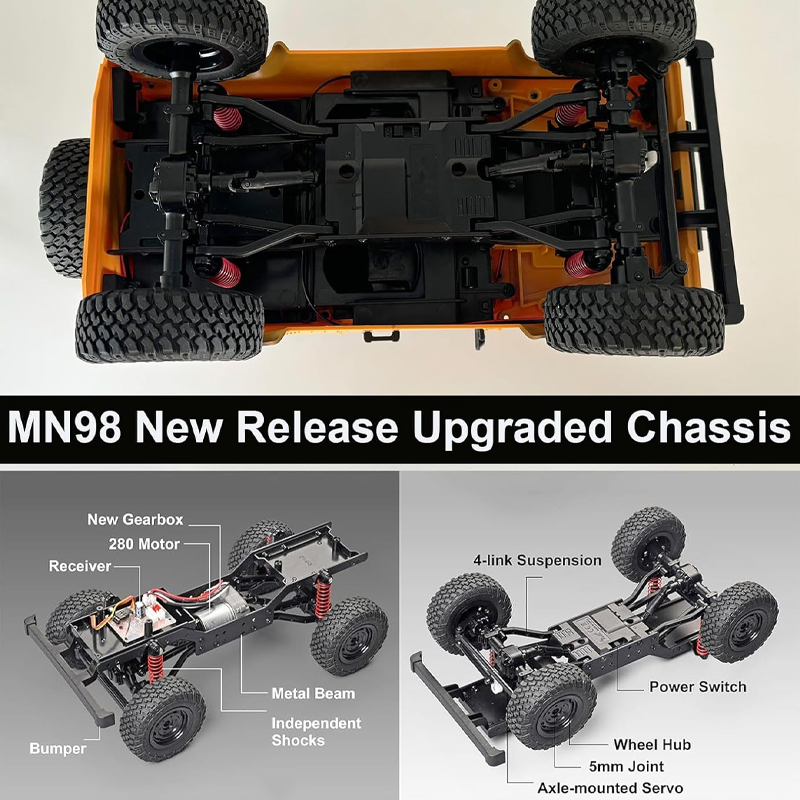1/12 4WD RC Crawler MN98 MN99s - Interior Design Remote ulasan dan harga