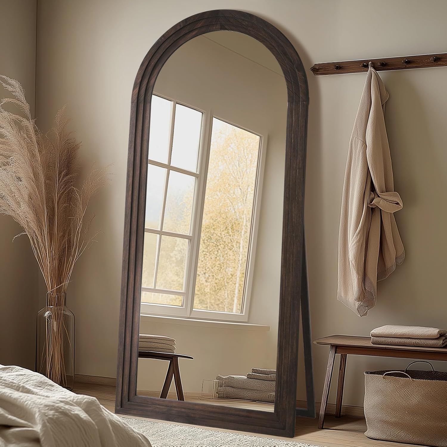 Arched Full Length Mirror Soli - Arch Mirror Leaning ulasan dan harga