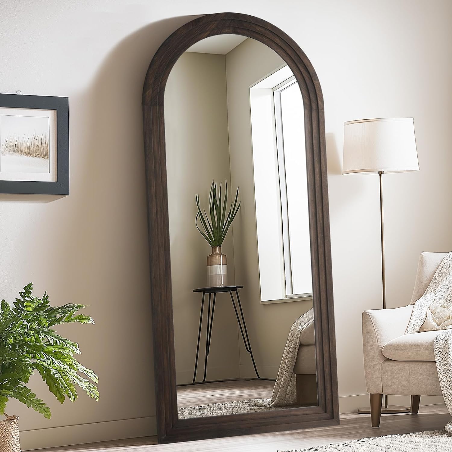 Arched Full Length Mirror Soli - Arch Mirror Leaning ulasan dan harga