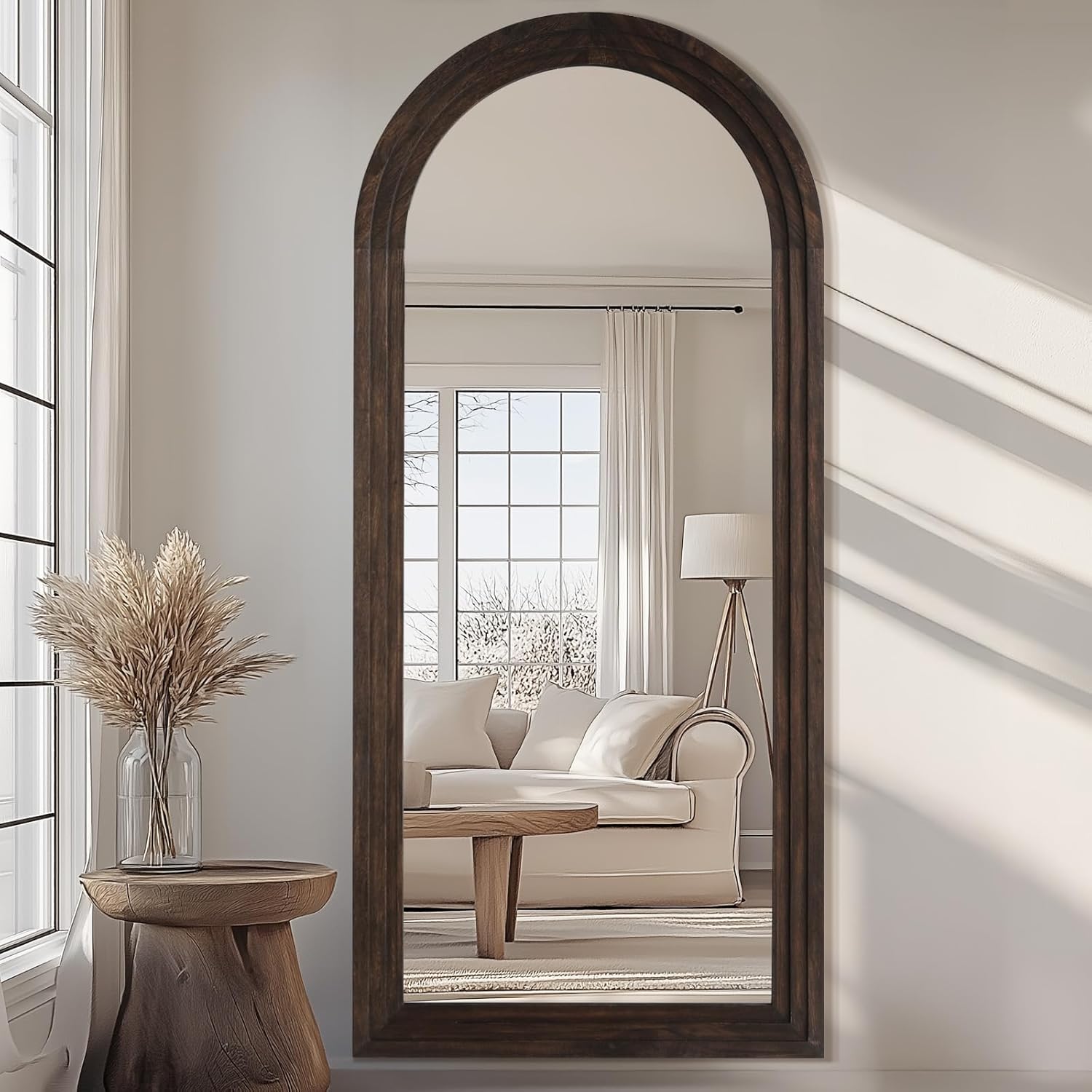 Arched Full Length Mirror Soli - Arch Mirror Leaning ulasan dan harga