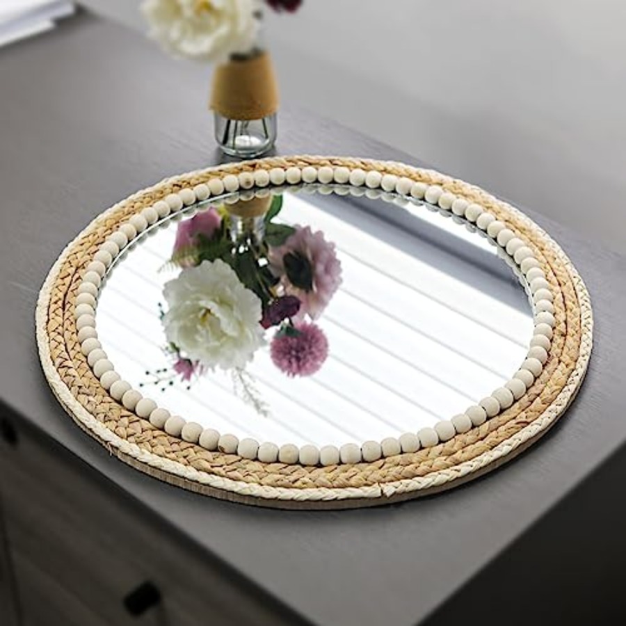 Boho Round Hanging Wall Mirror - Rattan Mirror Round ulasan dan harga
