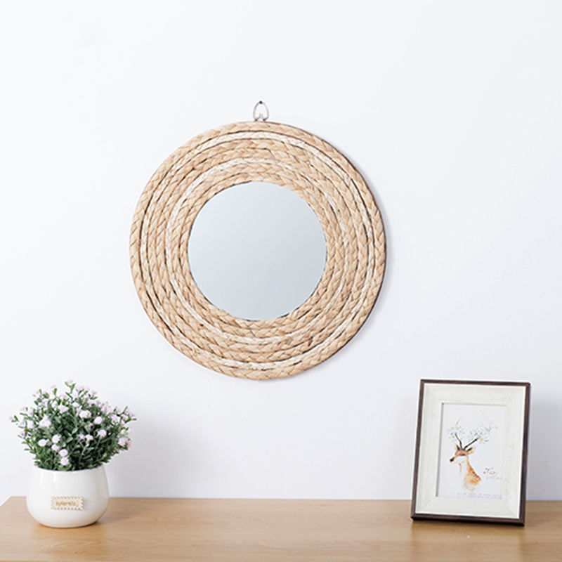 Rattan Handicrafts Decorative  - Rattan Mirror Round ulasan dan harga