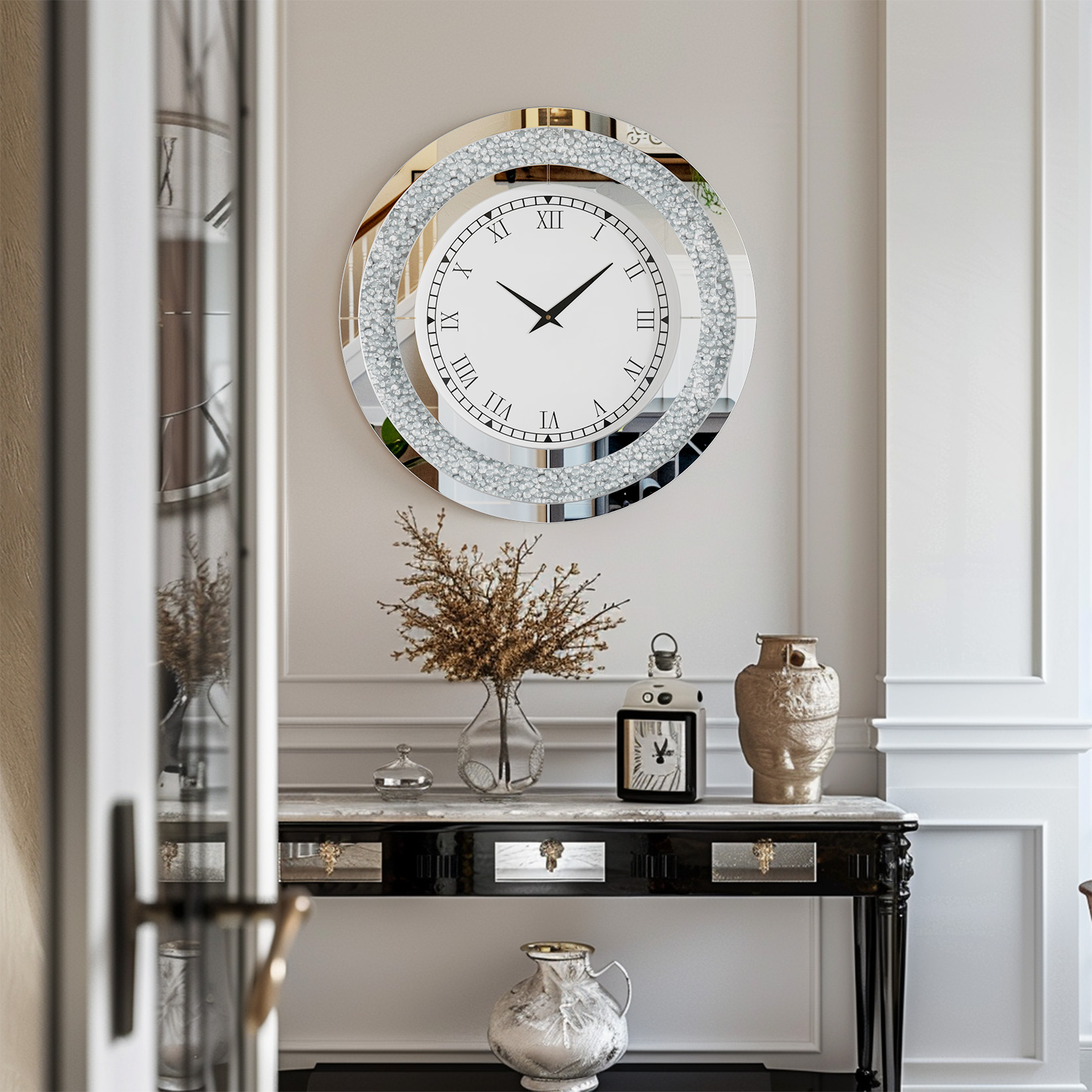 Silver,Tawny Tinted Round Mirr - Rattan Mirror Round ulasan dan harga