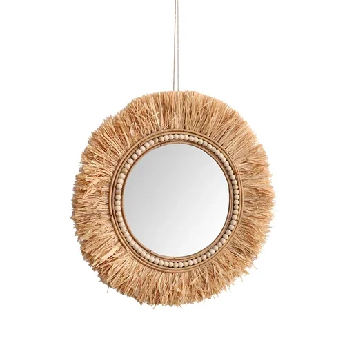 Rattan Decorative Mirrors for  - Rattan Mirror Round ulasan dan harga