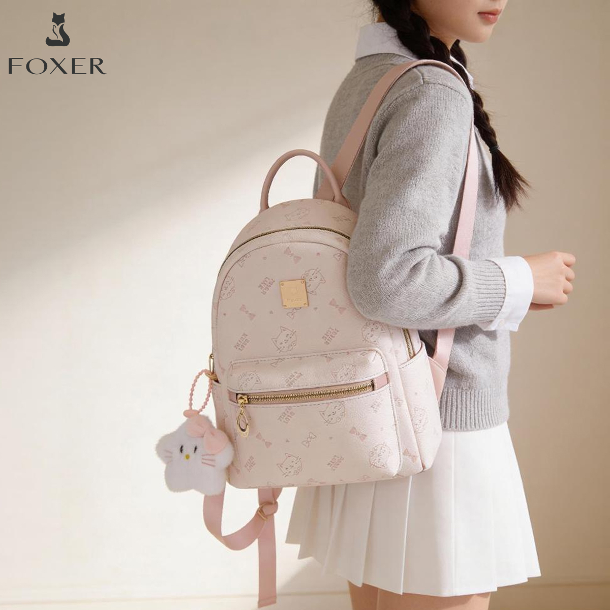 FOXER Brand PVC Leather Backpa - Interior Design Women ulasan dan harga
