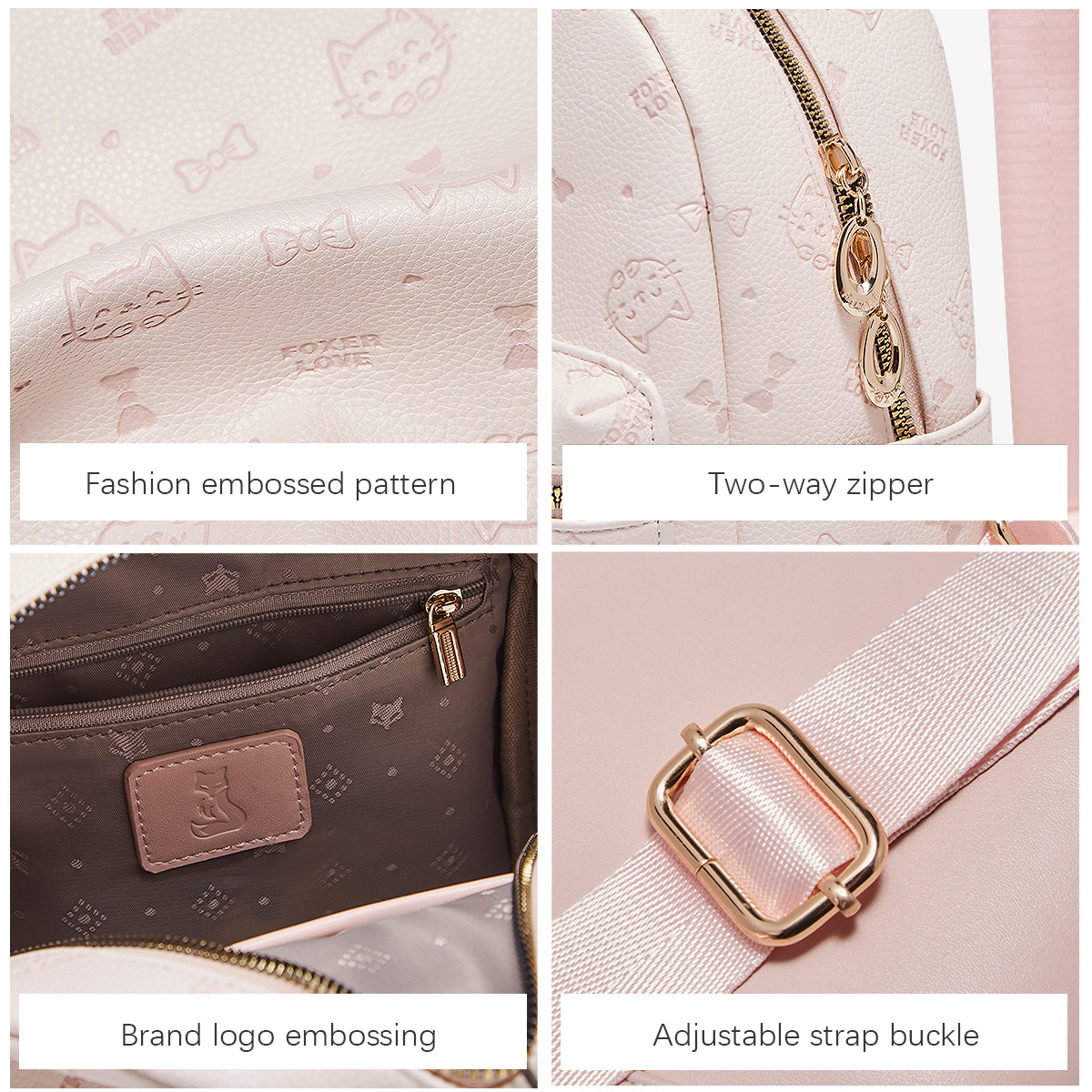 FOXER Brand PVC Leather Backpa - Interior Design Women ulasan dan harga
