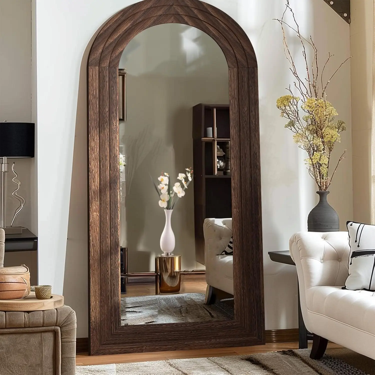 Arched Full Length Mirror Soli - Arch Mirror Leaning ulasan dan harga