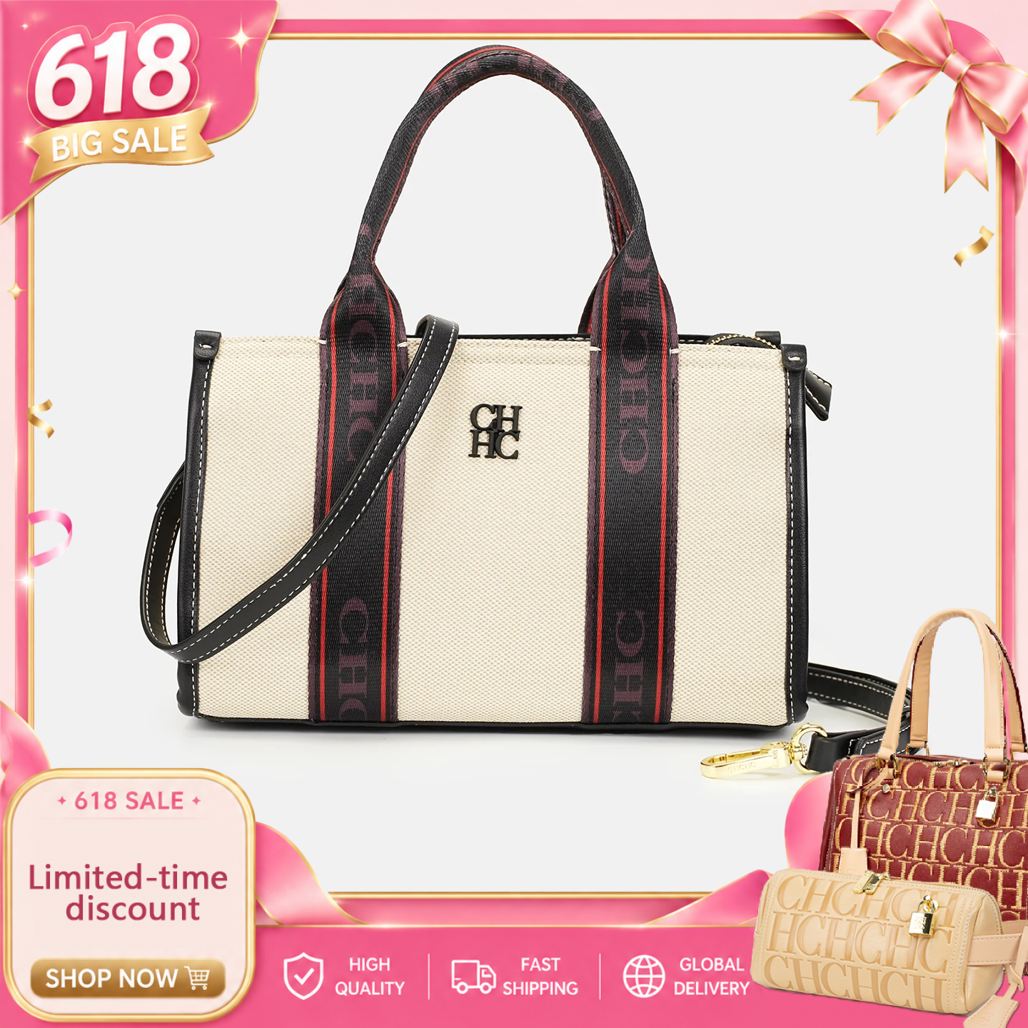 CH Fashion Canvas Handbag Port - Interior Design Style ulasan dan harga