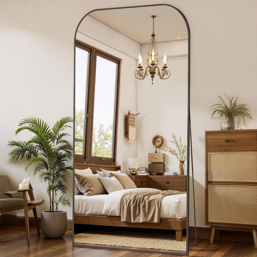 ull Length Mirror with Stand 7 - Arch Mirror Leaning ulasan dan harga