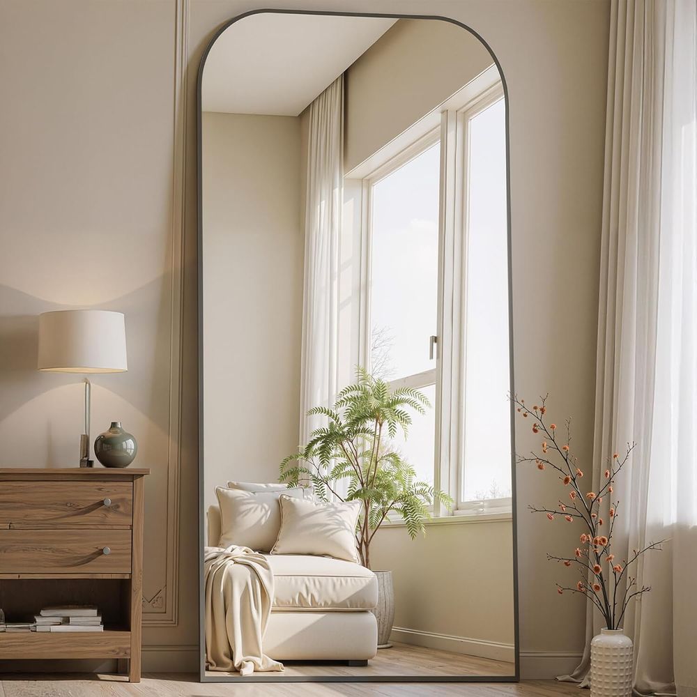 ull Length Mirror with Stand 7 - Arch Mirror Leaning ulasan dan harga
